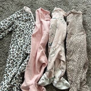 Assorted Baby Sleepers - Leopard, Pink, Animal Print